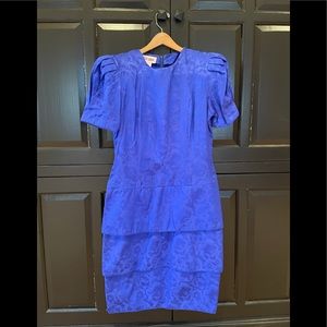 Maggie London Royal Blue Silk Dress 10